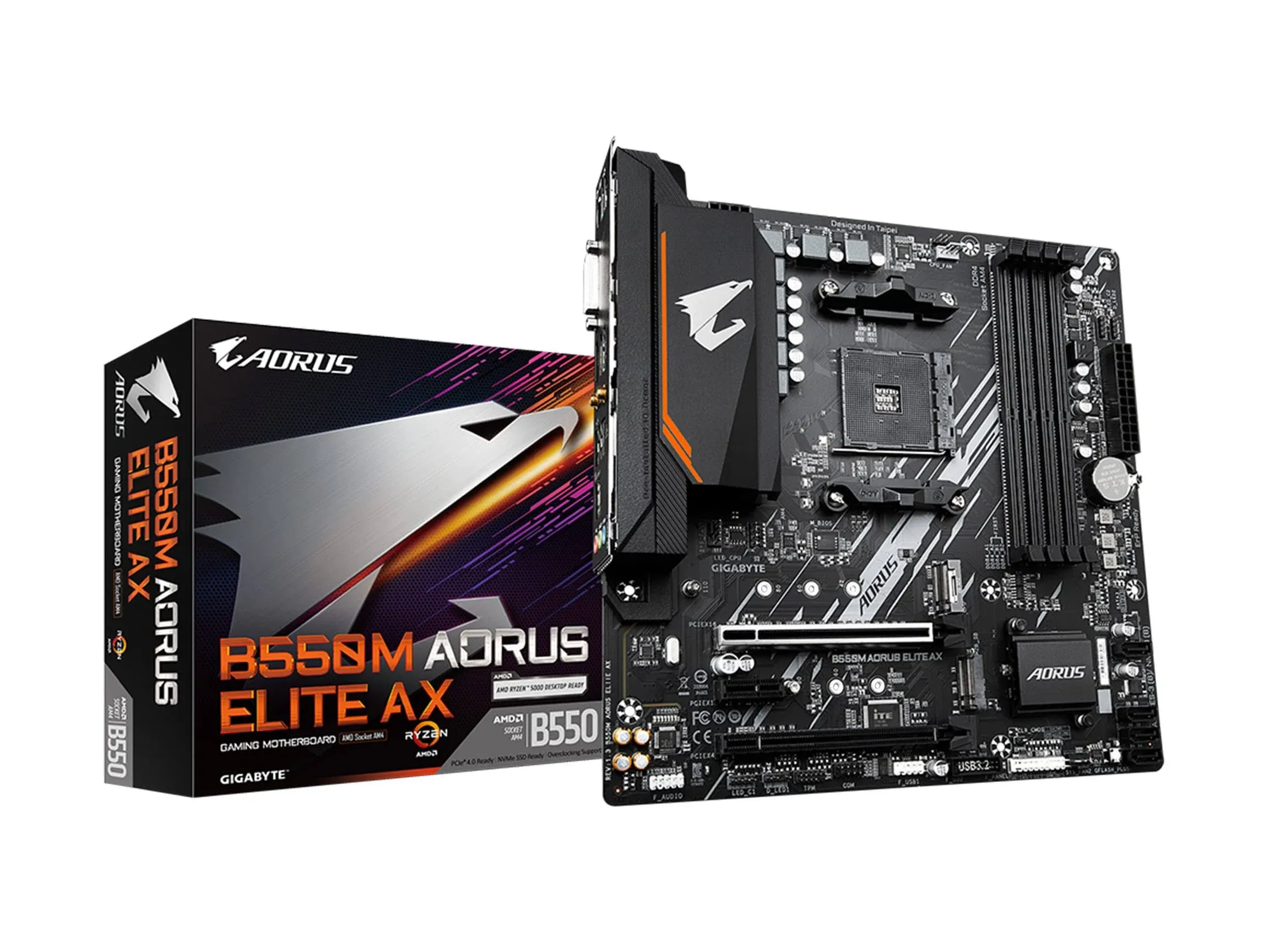 Gigabyte B550M AORUS ELITE AX AM4 AMD B550 Micro-ATX Motherboard